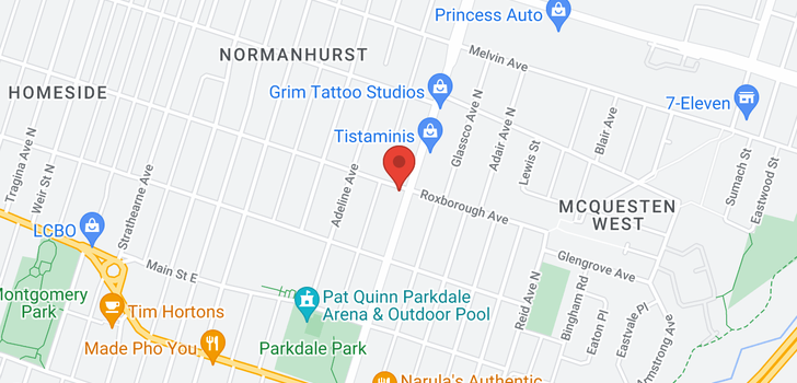 map of 119 PARKDALE Avenue N